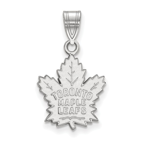 10k White Gold Small Toronto Maple Leafs Pendant