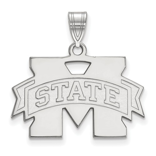 Mississippi State University Pendant 5/8in Sterling Silver