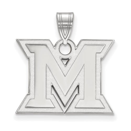 Miami University Logo Pendant 5/8in Sterling Silver