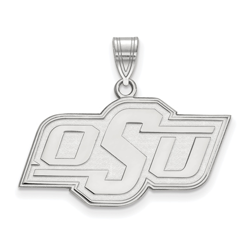 Sterling Silver 5/8in Oklahoma State University OSU Pendant