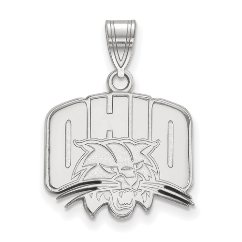 Ohio University Logo Pendant 5/8in Sterling Silver