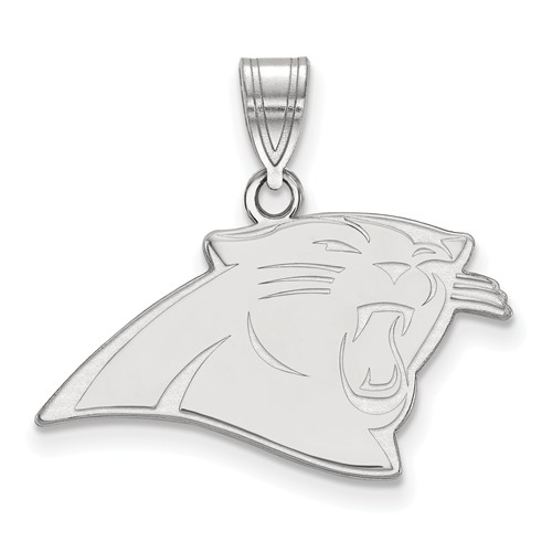 Sterling Silver 5/8in Carolina Panthers Pendant