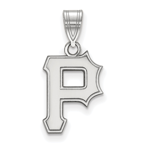 Sterling Silver 5/8in Laser-cut Pittsburgh Pirates P Pendant