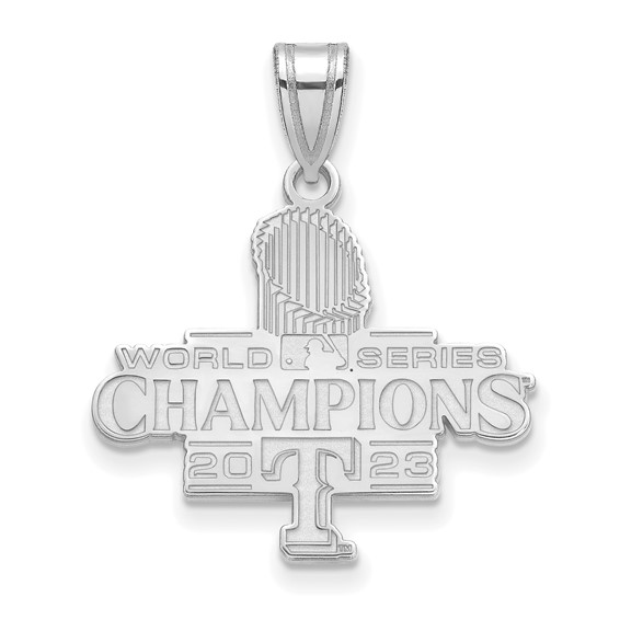 Sterling Silver Texas Rangers World Series 2023 Pendant 3/4in