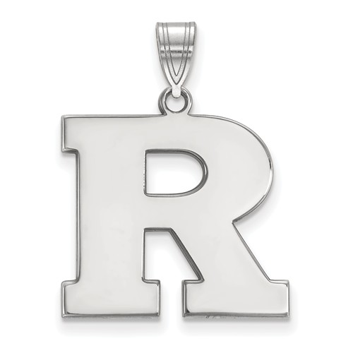 Sterling Silver Rutgers University R Pendant 3/4in
