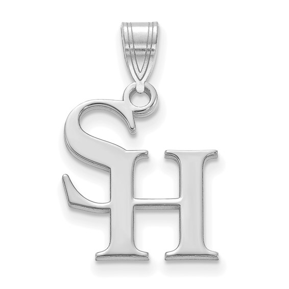 Sam Houston University Logo Pendant 5/8in 14k White Gold