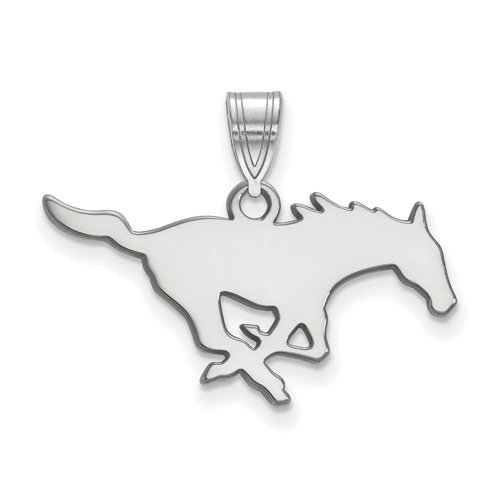 Southern Methodist University Mustang Pendant 1in Sterling Silver