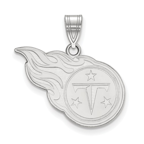 Sterling Silver 5/8in Tennessee Titans Pendant