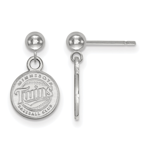Sterling Silver Extra Small Minnesota Twins Dangle Ball Earrings