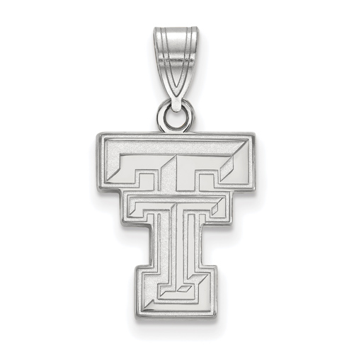 Sterling Silver 5/8in Texas Tech University Logo Pendant