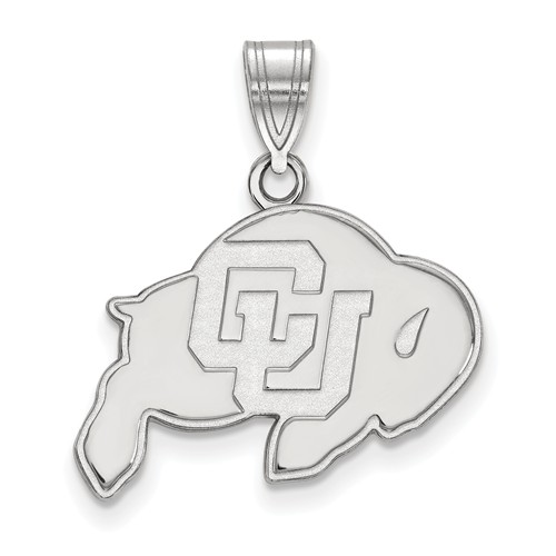 University of Colorado Buffalo Pendant 5/8in Sterling Silver