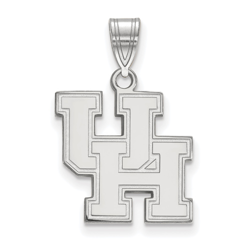 Sterling Silver 5/8in University of Houston UH Pendant