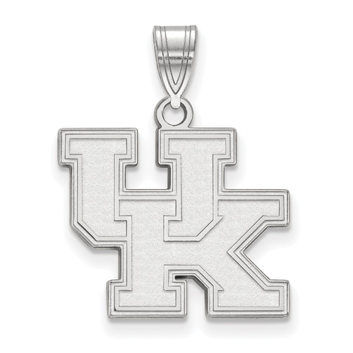 10kt White Gold 5/8in University of Kentucky UK Pendant