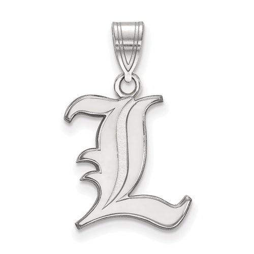 Sterling Silver 5/8in University of Louisville L Pendant