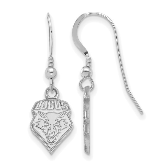 Sterling Silver University of New Mexico Dangle Wire Earrings