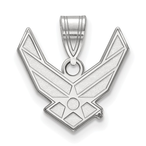 Sterling Silver US Air Force Symbol Pendant 1/2in