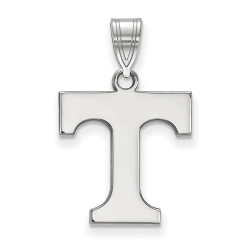 14kt White Gold 5/8in University of Tennessee T Pendant