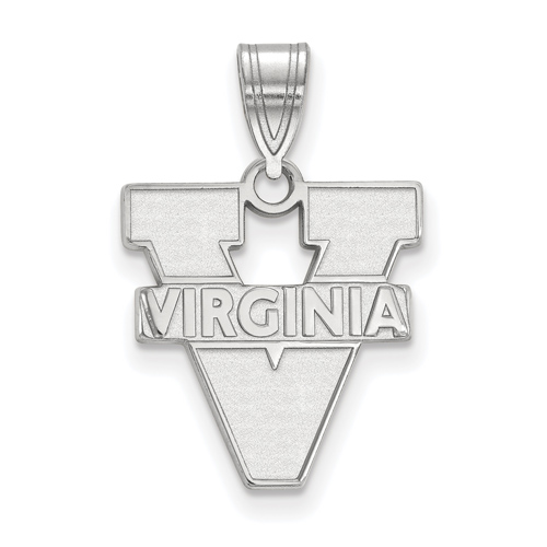 Sterling Silver 5/8in University of Virginia Logo Pendant