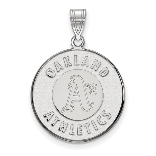 Sterling Silver 3/4in Oakland A's Logo Pendant