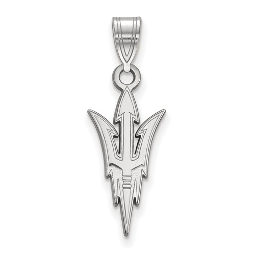 Arizona State University Pitchfork Pendant 3/4in Sterling Silver