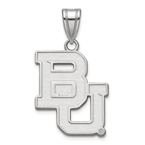 Sterling Silver 3/4in Baylor Bears Pendant