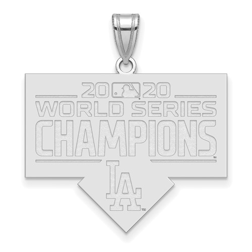 Sterling Silver Los Angeles Dodgers World Series 2020 Pendant 1in