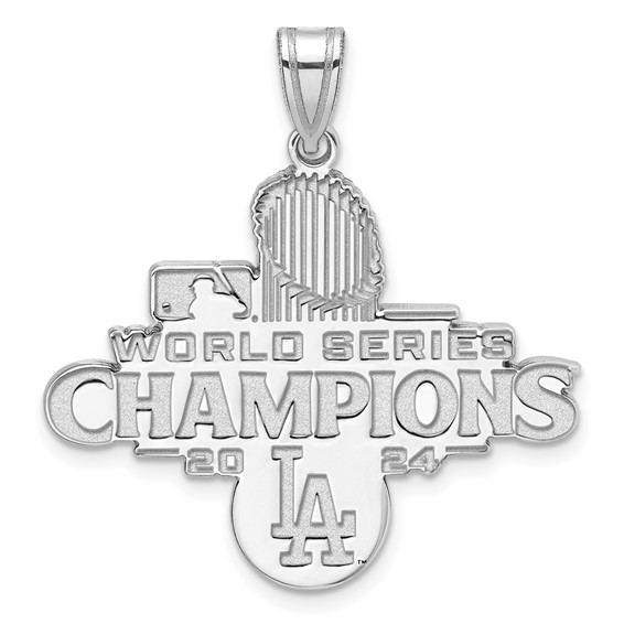 Sterling Silver Los Angeles Dodgers World Series 2024 Pendant 1in