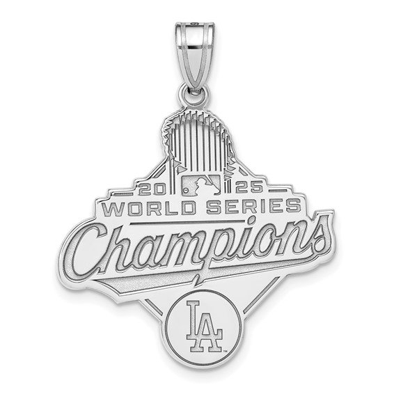 Sterling Silver Los Angeles Dodgers World Series 2025 Pendant 1in