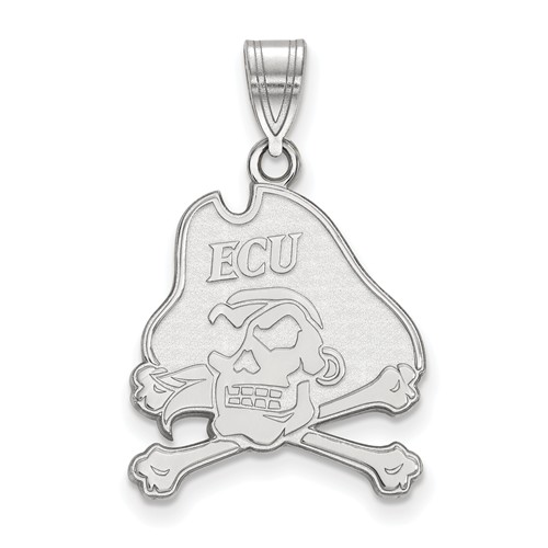 East Carolina University Pendant 3/4in 10k White Gold