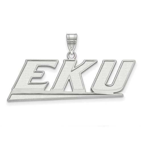 10k White Gold Eastern Kentucky University EKU Pendant