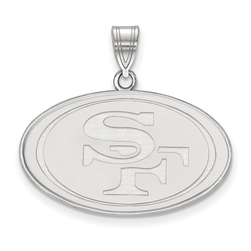 Sterling Silver 3/4in San Francisco 49ers Pendant