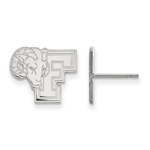 Sterling Silver Fordham University Logo Post Earrings