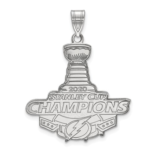 Sterling Silver Tampa Bay Lightning 2020 Stanley Cup Pendant 1in