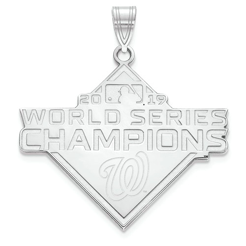 Sterling Silver Washington Nationals World Series 2019 Pendant 1in