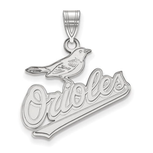 Sterling Silver 3/4in Baltimore Orioles Pendant