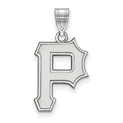 Sterling Silver Laser-cut Pittsburgh Pirates P Pendant