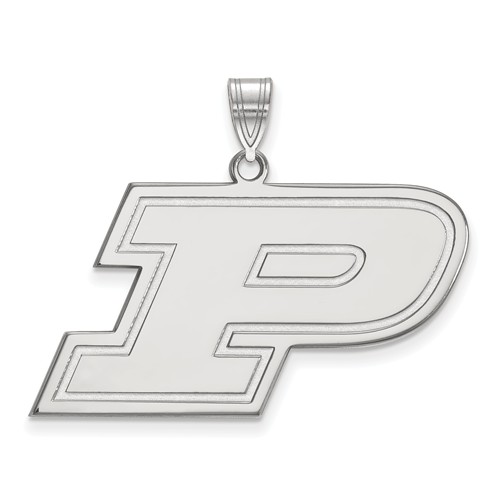 Sterling Silver Purdue University P Pendant 3/4in