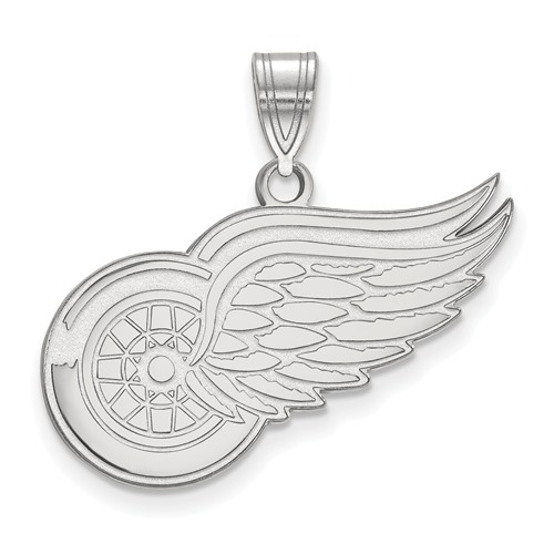Sterling Silver 5/8in Detroit Red Wings Pendant
