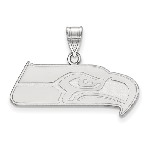 Sterling Silver 5/8in Seattle Seahawks Pendant