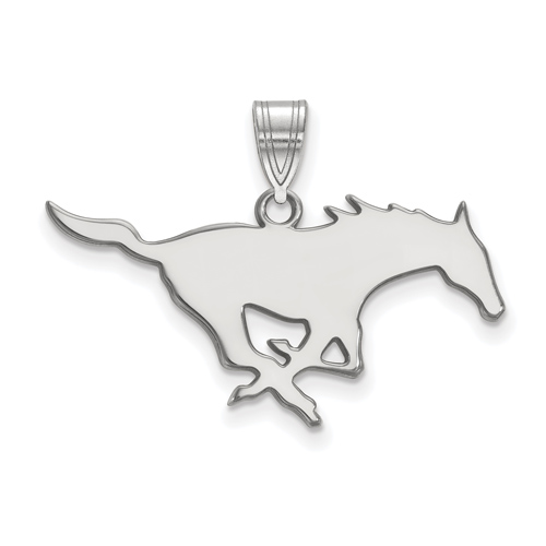 Southern Methodist University Mustang Pendant 1 1/8in Sterling Silver