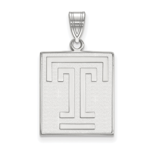 Temple University Pendant 3/4in Sterling Silver