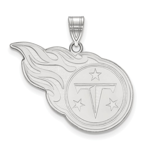 Sterling Silver 7/8in Tennessee Titans Pendant