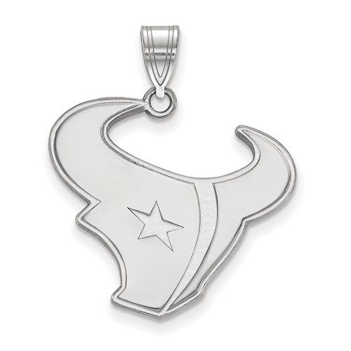 Sterling Silver 7/8in Houston Texans Pendant