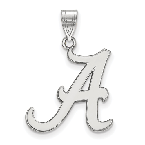 Sterling Silver 3/4in University of Alabama Script A Pendant