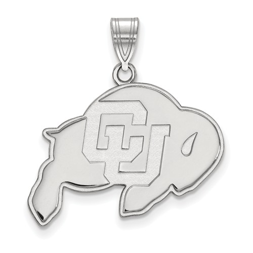 University of Colorado Buffalo Pendant 3/4in Sterling Silver