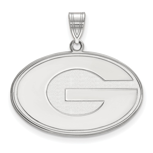 Sterling Silver 3/4in University of Georgia G Pendant