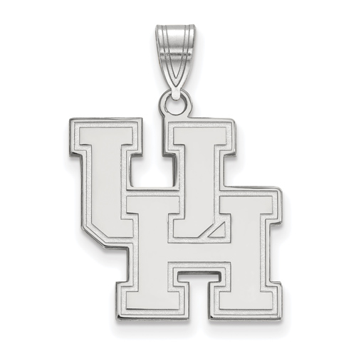 Sterling Silver 3/4in University of Houston UH Pendant