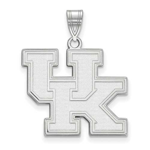 10kt White Gold 3/4in University of Kentucky UK Pendant