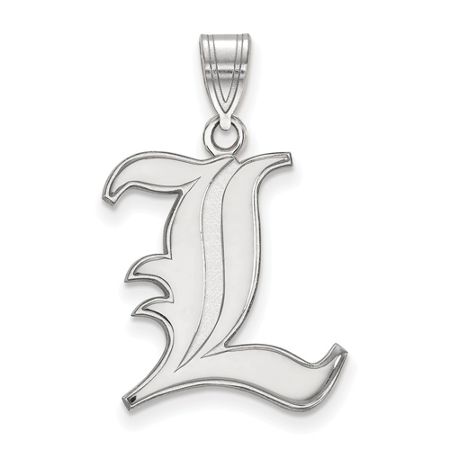Sterling Silver 3/4in University of Louisville L Pendant