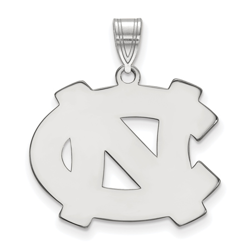 14kt White Gold 3/4in University of North Carolina NC Pendant